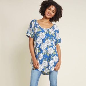 Modcloth Blue Floral Tunic